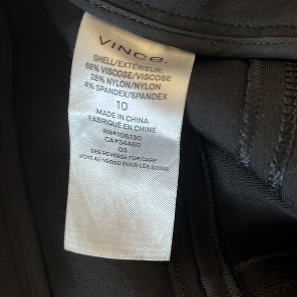 Vince Black Ponte Skinny Pants - Picture 7 of 8